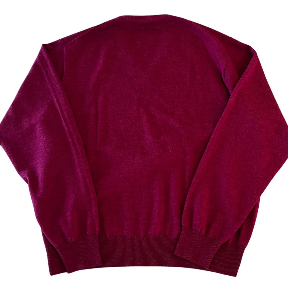 Peter Millar Sweater Mens XXL Plum V-Neck Pullover 100% Merino Wool - Picture 3 of 7